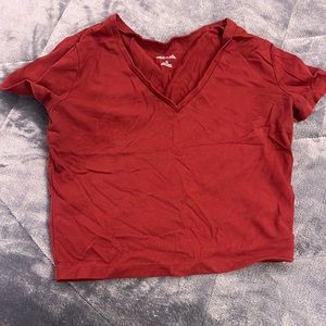 Maroon crop top